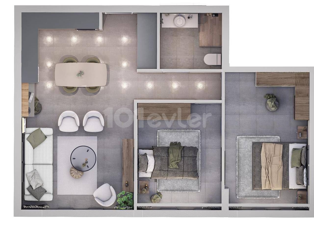 Квартира 2+1 в самом центре Фамагусты Новая квартира сдана в декабре 2023 года.