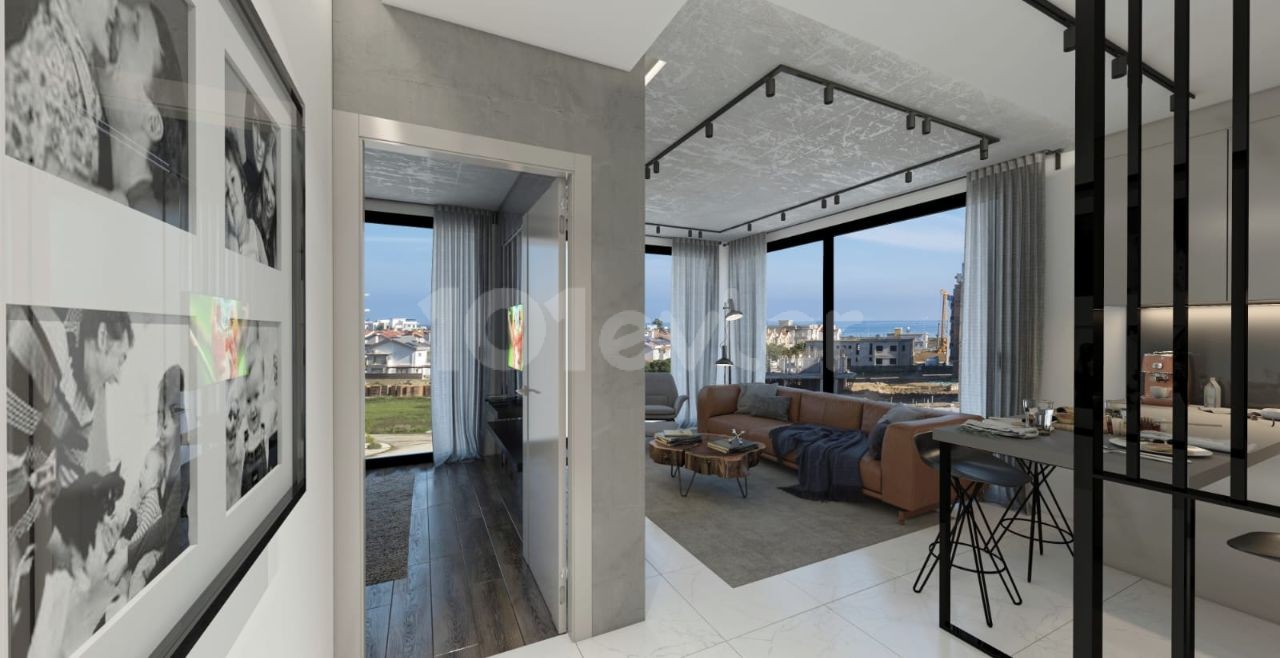 Роскошные квартиры 1+1 на продажу на Северном Кипре в районе Искеле Лонг Бич, в пешей доступности от моря
