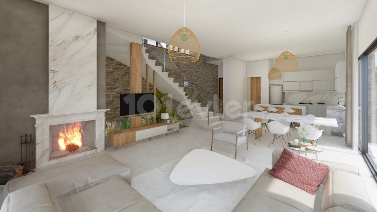 Наш новый проект виллы в Кирении Лапта с 4 спальнями, бассейном, недалеко от моря.