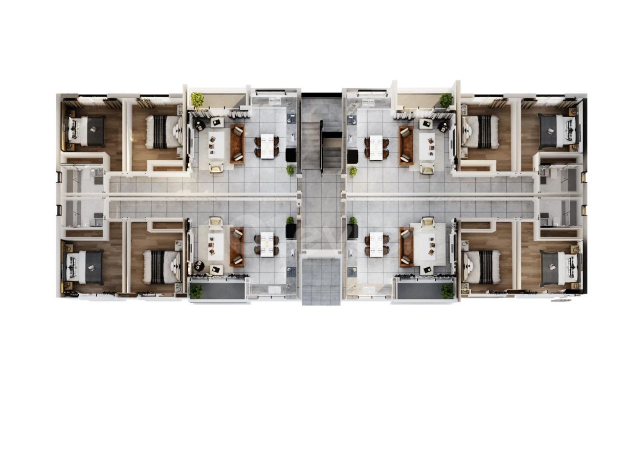 2+1 квартира на продажу с видом на море стартовые цены в Искеле Богаз проект Хабибе ЦЕТИН 05338547005
